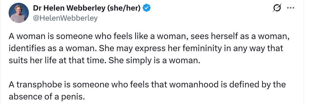 If these are the terms to be considered a “transphobe”, I accept the terms on the basis that we are 100% correct.