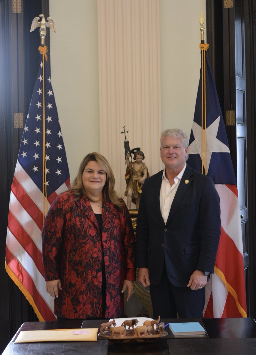 Thank you Governor Jenniffer Gonzalez-Colon for hosting me at La Fortaleza for a great discussion on policies that will benefit Puerto Rico and all of America. We need to streamline federal permitting, reform NEPA, and implement tort reform to get this country building again.