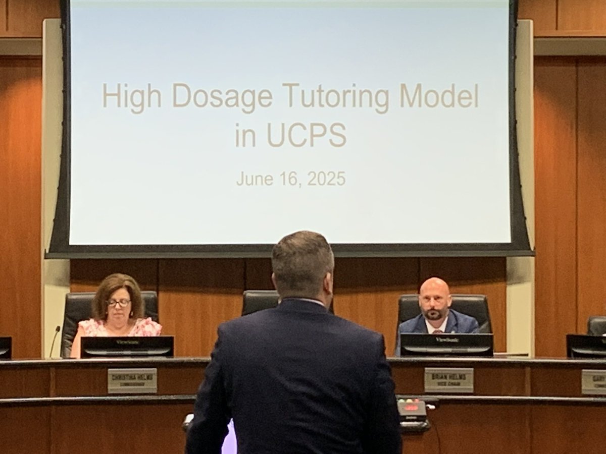 Pleased to share the research supporting the <a href="/UCPSNC/">Union County Public Schools</a> High Dosage Tutoring Model w/the <a href="/UnionCountyNC/">Union County NC</a> BOCC this evening. Thank you <a href="/dlauen/">Doug Lauen</a> <a href="/EPIC_UNC/">EPIC-UNC</a> for your partnership and fantastic evaluation of our model, which continues to yield a high ROI! #TeamUCPS #BeTheBest