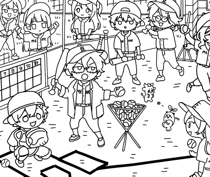 ちまちまいっぱい描いてる 