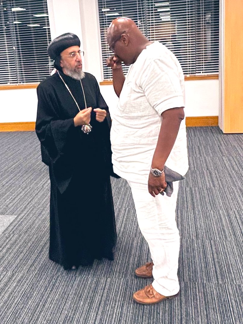 BishopAngaelos's tweet photo. A productive evening of engagement between Orthodox and Pentecostal Church leaders and representatives organised by @ChurchesEngland at @RCCGEurope, discussing the impact of and upon diaspora and migrant church communities in their newly adopted settings. 

Sincere thanks to my dear brother and friend, Bishop @_MikeRoyal, and his team for carrying on this worthwhile initiative, started ten years ago at @CopticCentreUK.

A joy to be accompanied by our own @FrLambros22911.