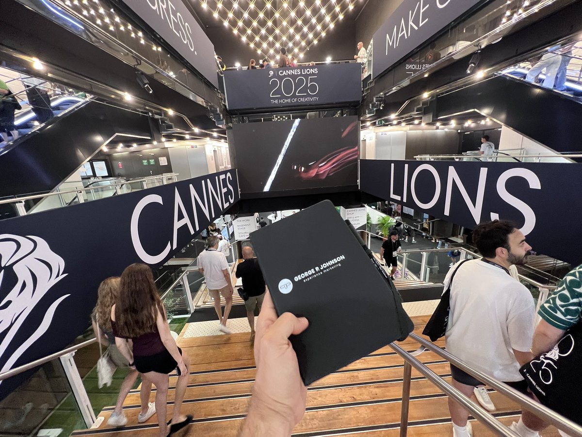 Narvaez_io's tweet photo. Size is no longer a strategy. Bold bravery is. 💥

Back at #CannesLions — two years after our work was featured in the official magazine.

Today, I’m here with @ProjectWW & @GPJExpMktg proud of bold entries and even prouder of our sister agency @Spinifexgroup for today’s shortlist. 👏🔥

A few standouts from Day One:

🧠 “Why Giants Can’t Dance” — Sir John Hegarty:

“AI hasn’t changed creativity, it’s changed who gets to create.”
“Don’t aim to be the biggest. Aim to be the boldest.”

📈 @ServiceNow Colin Fleming & @Adobe Rachel Thornton:

“From broadcasting value to earning trust.”
“Bravery + storytelling = breakthrough.”

In an era of AI, truth, trust, and humanity are the future.
That’s how giants dance.

#Cannes2025 
#CreativeLeadership #ExperienceDesign #Storytelling #AIandCreativity #BrandExperience
@GeorgePJohnson