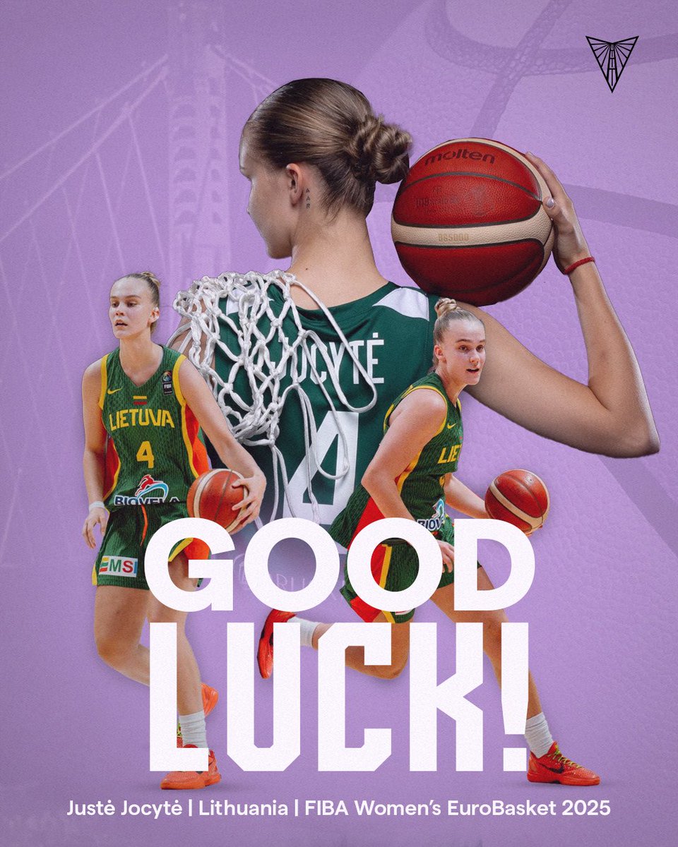 Justė Jocytė &amp; Lithuania will begin their FIBA EuroBasket 2025 campaign on Wednesday, June 18 vs. Slovenia.

Good luck, Justė! 💜