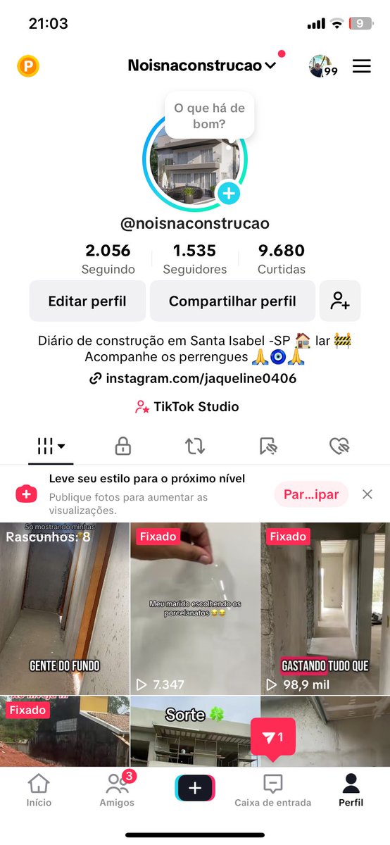 Diário da minha obra !! Segue lá 🙏🏾