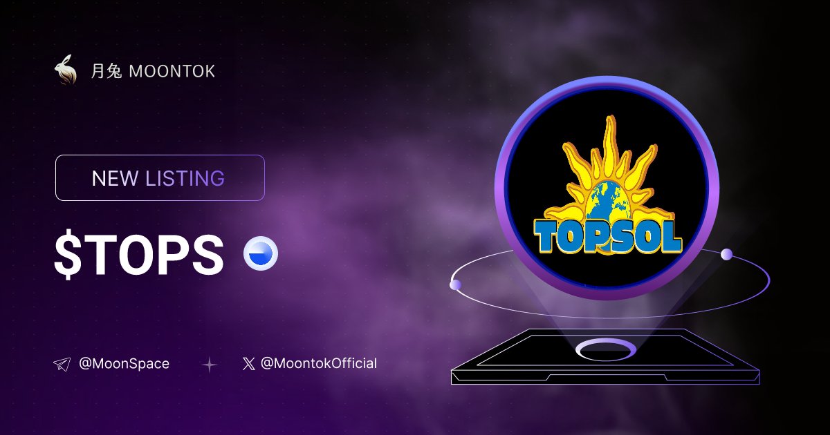 ⚡ 月兔雷霆 - Moontok Xpress

TOPSOL ( $TOPS )
moontok.io/coins/topsol

0x3458EA1D3B99CfbBcf6E7B653b72b6FA3938025d

#altcoin #memecoins <a href="/topsol_tops/">TOPSOL</a> @moontokofficial