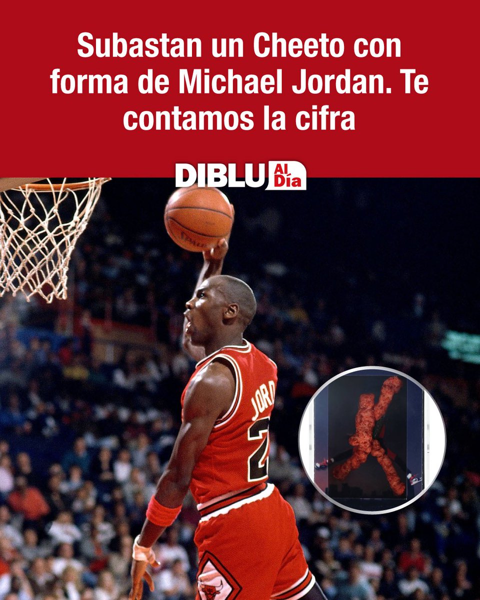 Radio Diblu (@radiodiblufm) on Twitter photo 📌 Subastan un Cheeto con forma de Michael Jordan
#DibluAlDía 📰 con <a href="/gustavoenavarro/">Gustavo Navarro</a>
Un insólito artículo ha captado la atención del mundo del entretenimiento y los coleccionistas: un Cheeto Flamin’ Hot, que según sus vendedores, tiene la forma del famoso Jumpman, la silueta 📌 Subastan un Cheeto con forma de Michael Jordan
#DibluAlDía 📰 con <a href="/gustavoenavarro/">Gustavo Navarro</a>
Un insólito artículo ha captado la atención del mundo del entretenimiento y los coleccionistas: un Cheeto Flamin’ Hot, que según sus vendedores, tiene la forma del famoso Jumpman, la silueta