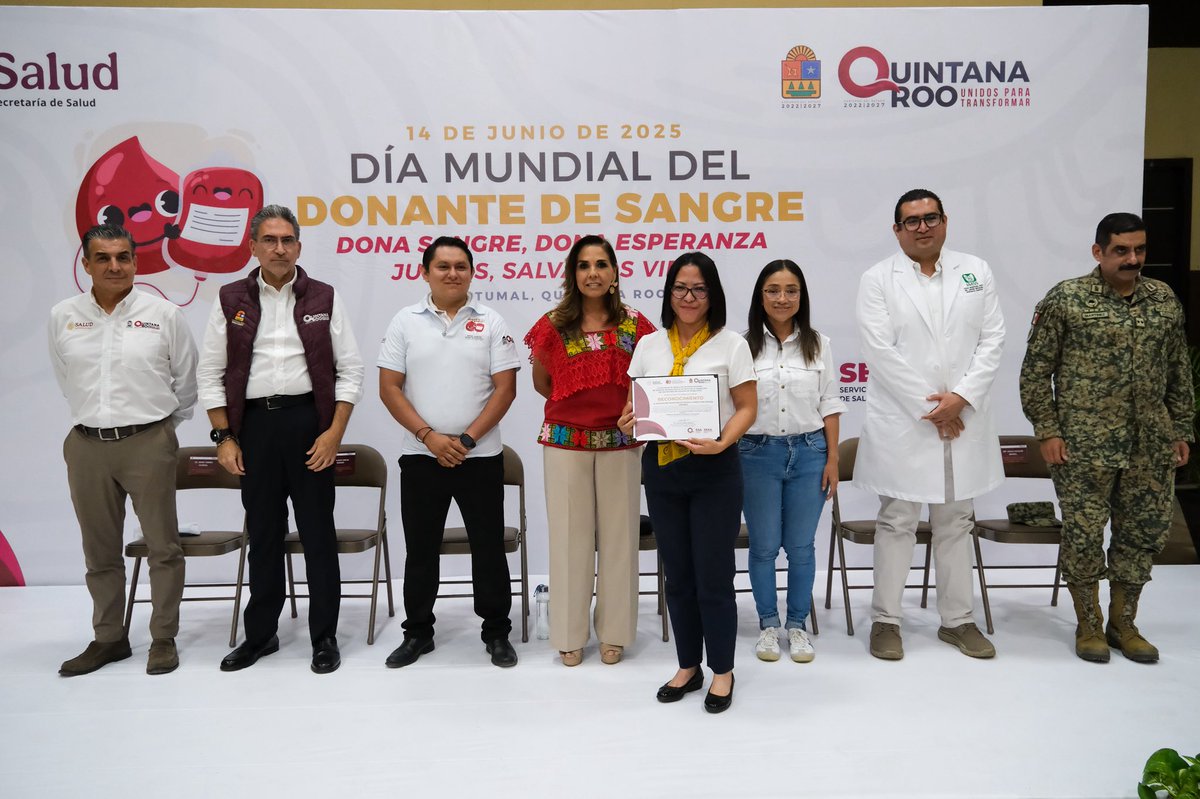 🩸❤️ Donar sangre es un acto de amor que salva vidas.
En el marco del #DíaMundialDelDonanteDeSangre, reconocí a quienes donan de manera voluntaria y convoqué a más personas a sumarse con generosidad y empatía.

En nuestro gobierno, modernizamos el Centro Estatal de Transfusión