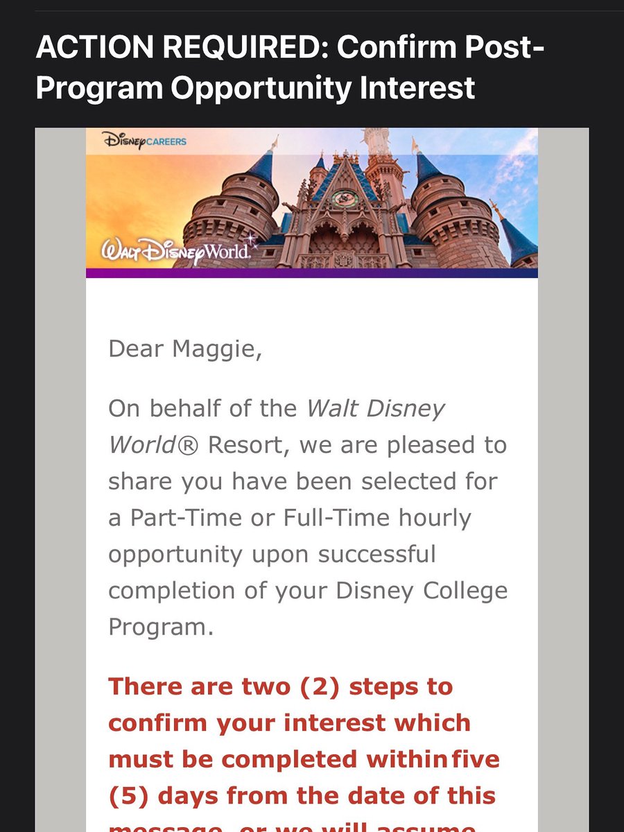 Congrats to my baby girl for making magic at Walt Disney World…and getting an offer to continue doing it moving forward!