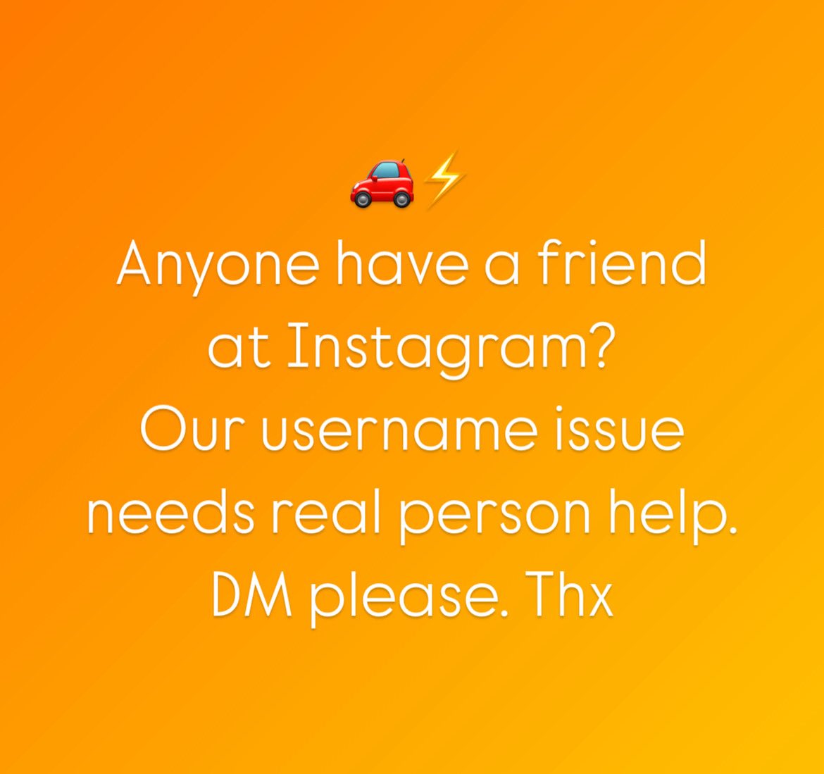 Anyone have a friend at Instagram? Our username issue needs real person help. DM please. Thx