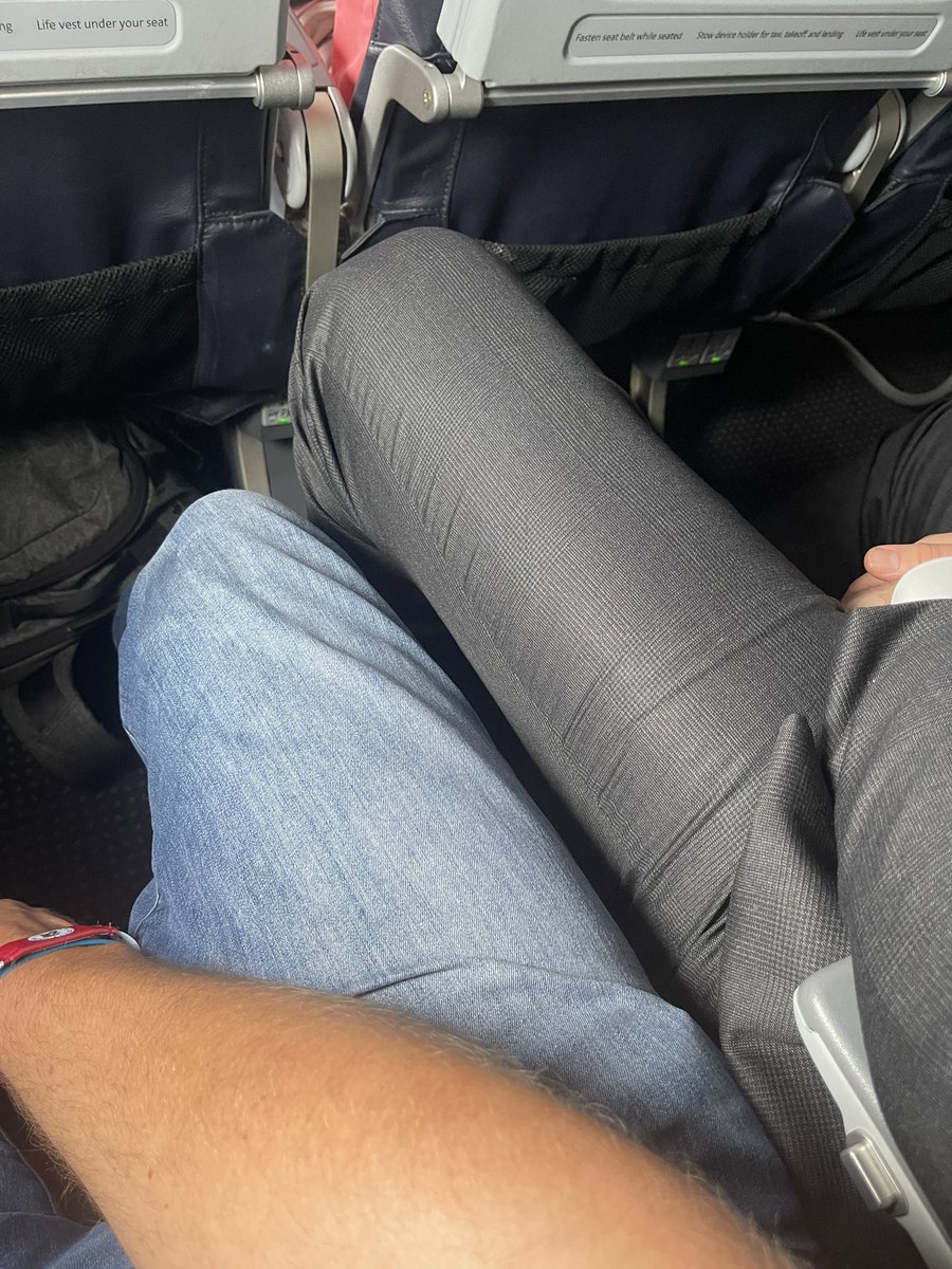 Sat next to an absolute UNIT in the exit row. 

For reference I am 6’5, and felt like a child. 

😳