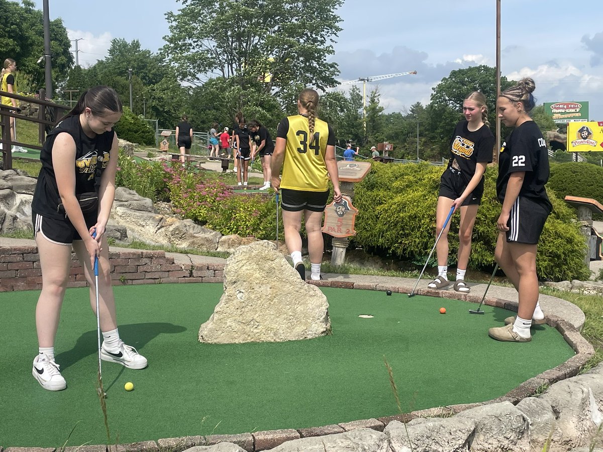Our Annual Mini-Golf tournament at team camp!
I can neither confirm nor deny the coaches were the winners!!