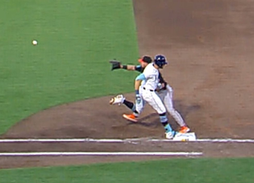 YOU COULD BUILD A HOUSE IN THE SPACE BETWEEN THE BALL AND 1ST