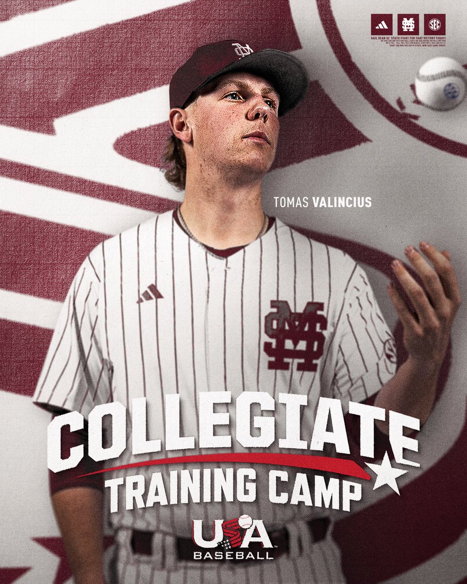 Mississippi State Baseball (@hailstatebb) on Twitter photo Another Dawg reppin’ the USA 🇺🇸
Tomas Valincius has been invited to <a href="/USABaseballCNT/">USA Baseball CNT</a> Training Camp ‼️
#HailState🐶 | <a href="/TValincius/">Tomas Valincius</a> Another Dawg reppin’ the USA 🇺🇸
Tomas Valincius has been invited to <a href="/USABaseballCNT/">USA Baseball CNT</a> Training Camp ‼️
#HailState🐶 | <a href="/TValincius/">Tomas Valincius</a>