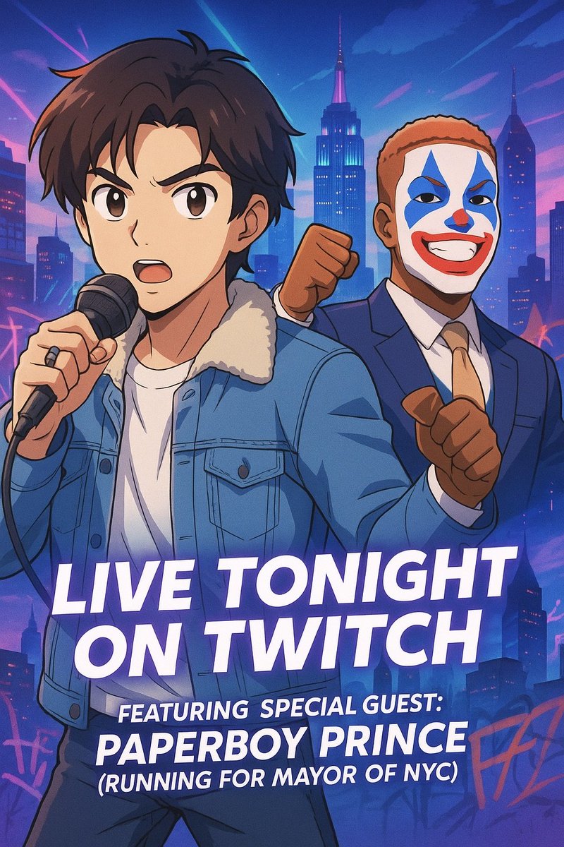 yoxicsclips's tweet photo. Ilias will be interviewing @paperboytheprince

TONIGHT ON STREAM

AS HES RUNNING FOR MAYOR OF NYC https://t.co/gzpXa50IXS