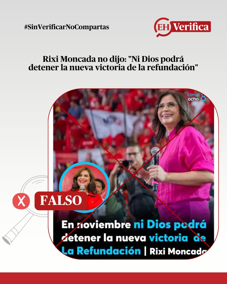 🚨🔴   Se trata de un bulo que suplanta la línea gráfica de Canal 8.

Lee más aquí: qrcd.org/8s8B

¡Haz tu solicitud de verificación! Envíanos contenido dudoso por WhatsApp al 📲  9446-9090

#EHVerifica  #FactChecking