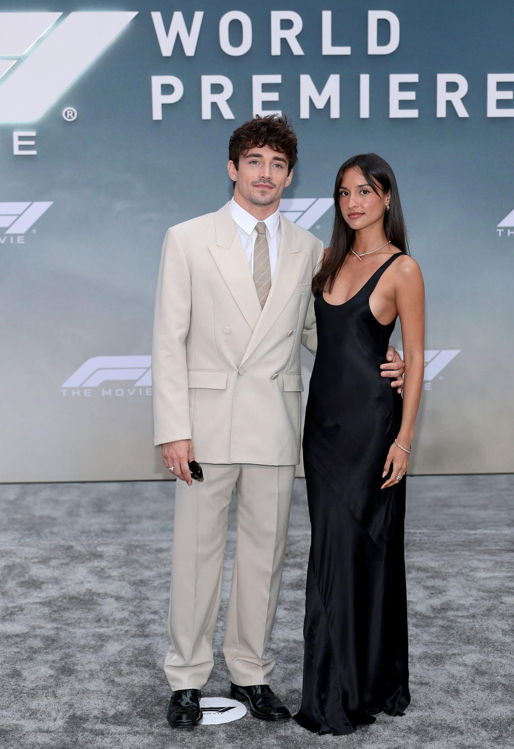 Charles Leclerc and girlfriend Alexandra Saint-Mleux steal the spotlight at star-studded F1 movie premiere | ScuderiaFans.com
