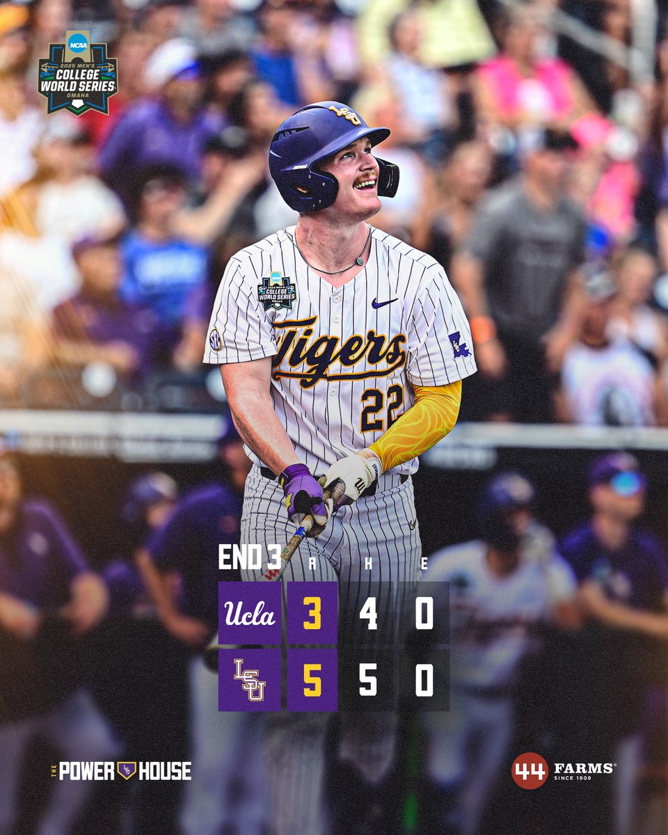 LSUbaseball's tweet image. Through Three