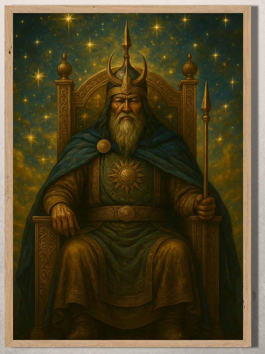 DuvaraAs's tweet photo. 🛡️ Gök Tengri’nin Yıldızlı Tahtı 🌌
Kadim Türk mitolojisinin kudretini evine taşı!
Göğün en yüksek katında hüküm süren Tengri’nin tahta oturuşu, detaylı fırça darbeleriyle hayat buldu.
🖼️ 40x60 cm | Ahşap çerçeveli

🛒 Satın almak için: DM 📩

#GökTengri #TürkMitolojisi https://t.co/CTeoOSC9VP