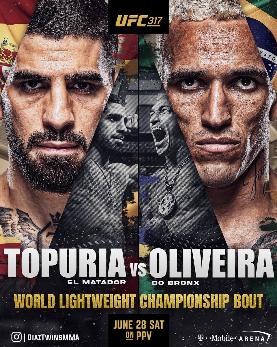 Topuria 🇪🇸 vs Oliveira 🇧🇷 #UFC317