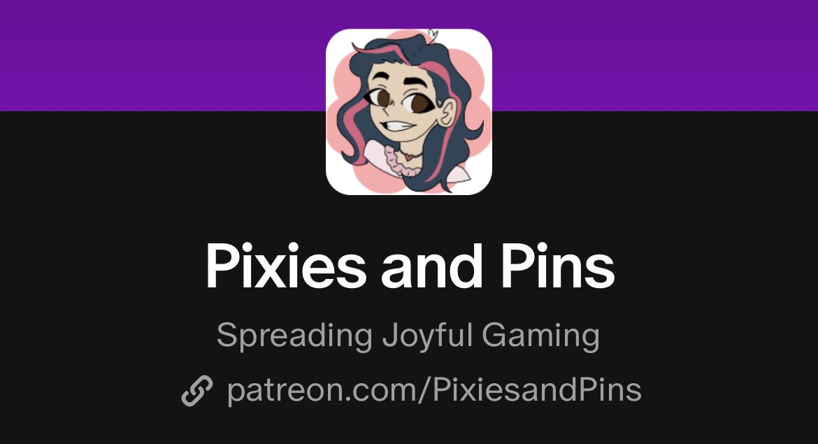 Formerly Feral Games π (@formerly_feral) on Twitter photo You guys!!! Our own <a href="/PixiesAndPins/">PixieDust&SafetyPins (she/her)</a> has launched her Patreon to coincide w/ her new YouTube channel and checking them BOTH out is the best way to spend your day!
patreon.com/PixiesandPins
#ShamelessPlug You guys!!! Our own <a href="/PixiesAndPins/">PixieDust&SafetyPins (she/her)</a> has launched her Patreon to coincide w/ her new YouTube channel and checking them BOTH out is the best way to spend your day!
patreon.com/PixiesandPins
#ShamelessPlug