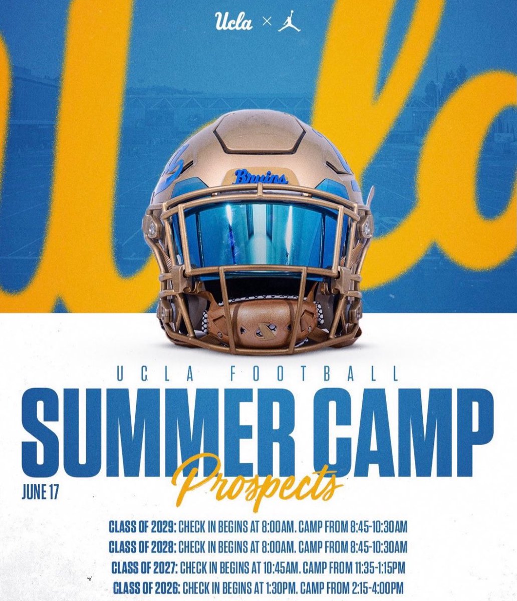 semajy_'s tweet image. I will be showcasing my talents tomorrow at the UCLA Prospect Camp ! @CoachMarshawn @CCARTERLB @DeShaunFoster26