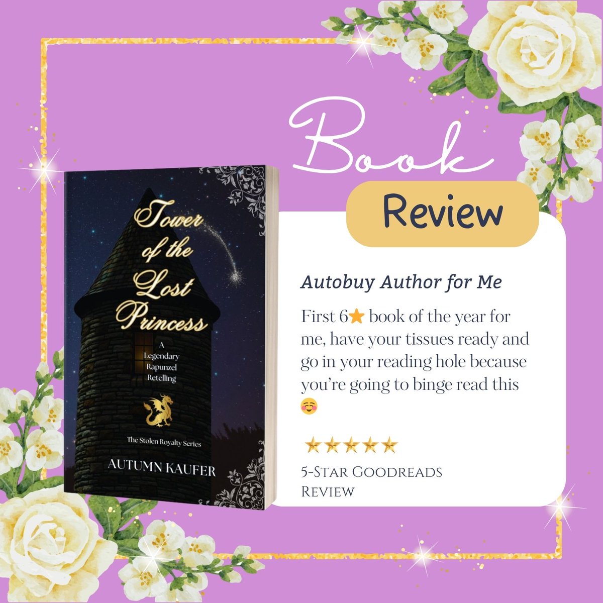 Love this review from a beta reader for Tower of the Lost Princess! 😭 She told me loves it, so much so, she's read it multiple times. 😍

Ryder &amp; Zia's story comes out this fall, &amp; I can't wait to share it! It's a beautiful fairytale retelling, where Rapunzel meets Robin Hood!