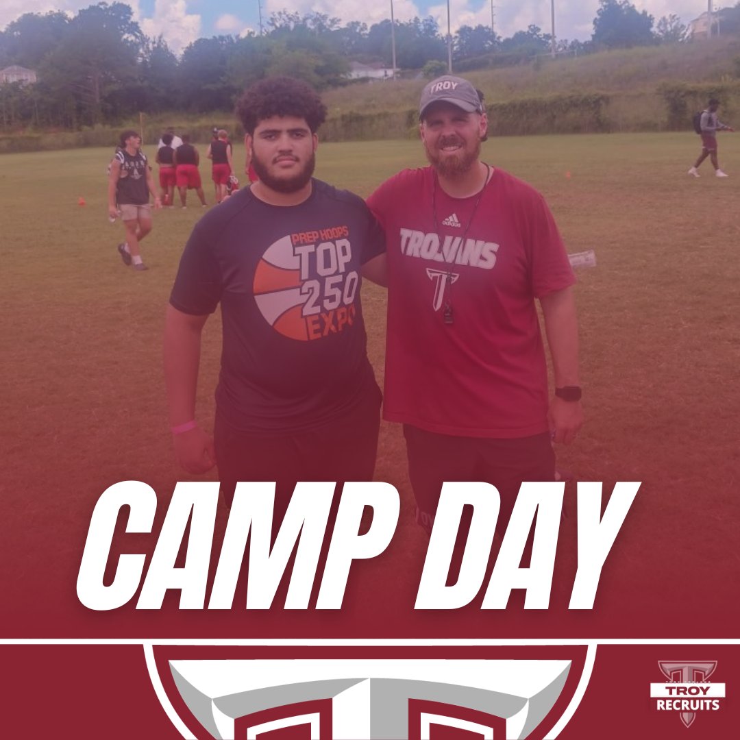 SUMMER CAMP: Destin High School standout Amari Evans, a 6’3”, 280-pound offensive and defensive lineman in the Class of 2026, had a strong showing at the Troy University summer camp. Evans showcased his skills and work ethic during drills and sessions, drawing positive attention
