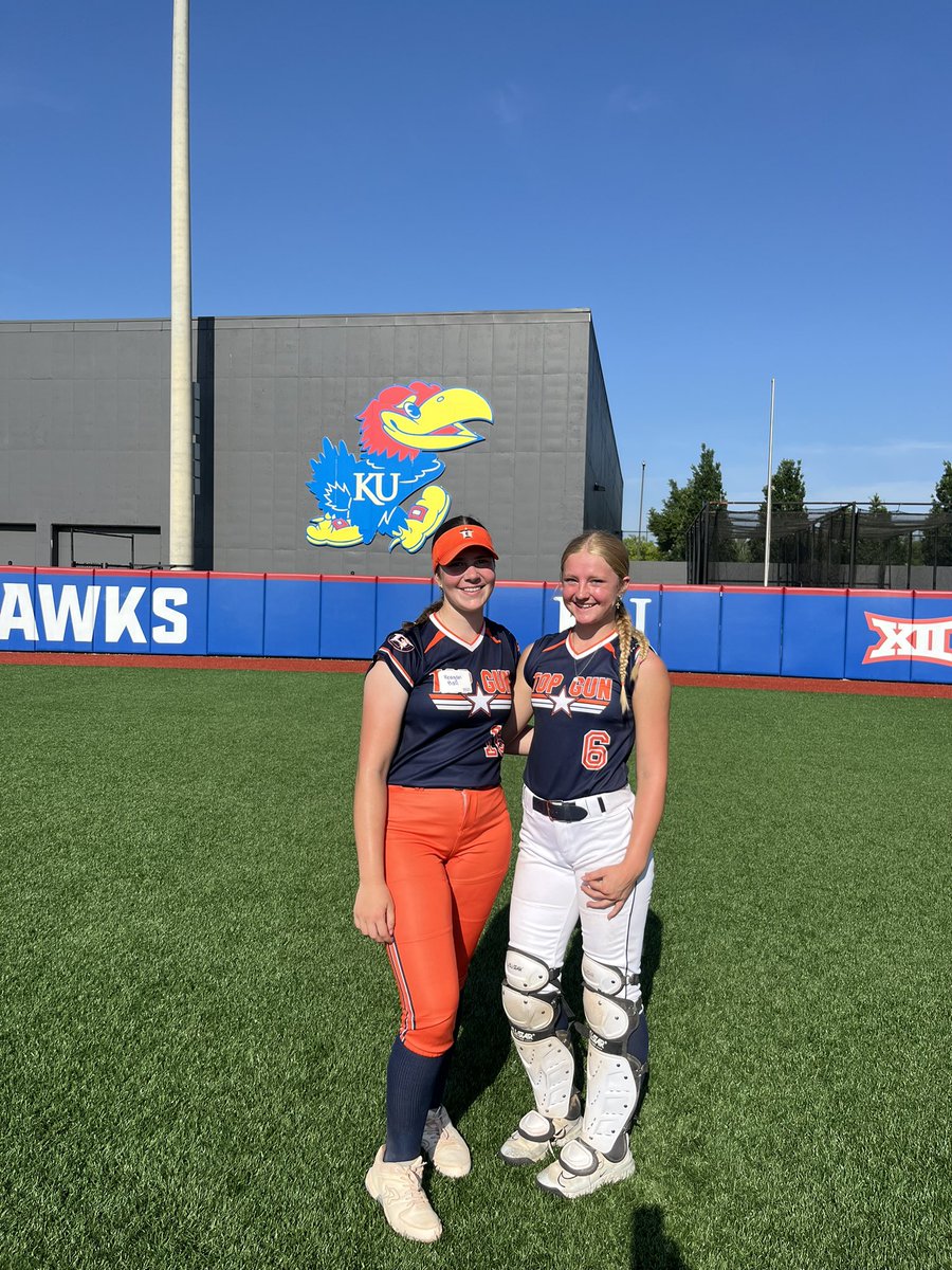 Thank you <a href="/KUSoftball/">Kansas Softball</a> for hosting a great pitching camp! I learned new drills to warm up my legs and new tools to use for spins! Thank you <a href="/LilaSedlac37966/">Lila Sedlacek</a> for catching me! <a href="/CoachMcFalls/">Jen</a> <a href="/LauraHeberling/">Coach H</a> <a href="/CoachChiles3/">Kaitlyn Chiles</a> <a href="/JackNLucysDad/">Justin lewis</a> <a href="/TopGun0809KS/">Top Gun 26/27 KC</a>