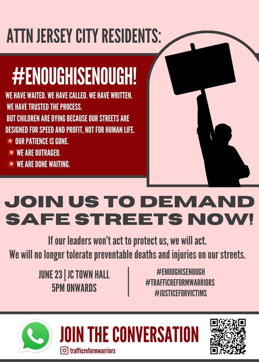 Join the #EnoughIsEnough rally June 23. 

We're tired of false promises of more enforcement. 

Demand curb extensions, raised intersections, lower speed limits, metal bollards, and protected bike lanes to keep all road users—young and old—safe.

Demand safer streets.