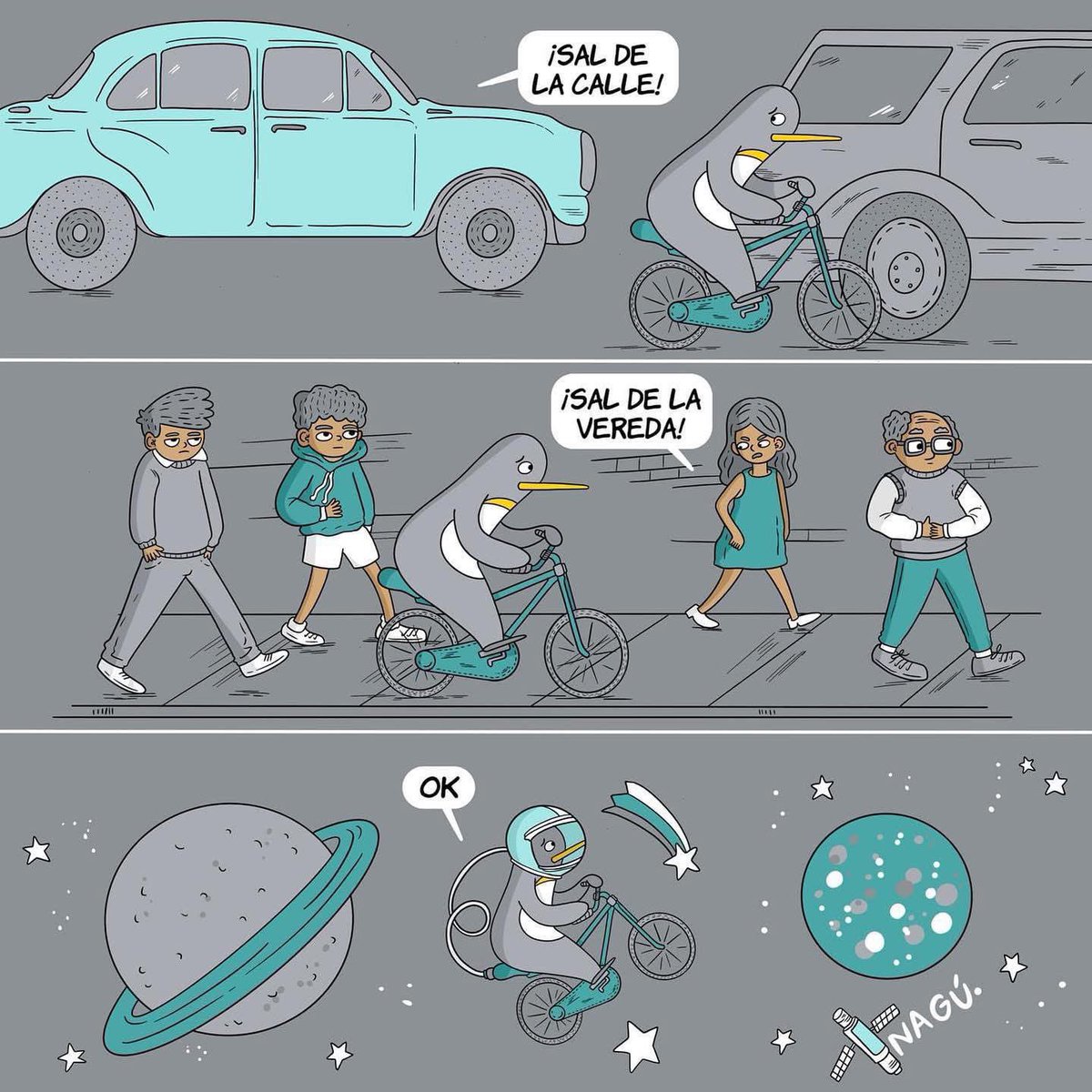 Más empatía. Una bici más es un auto menos.