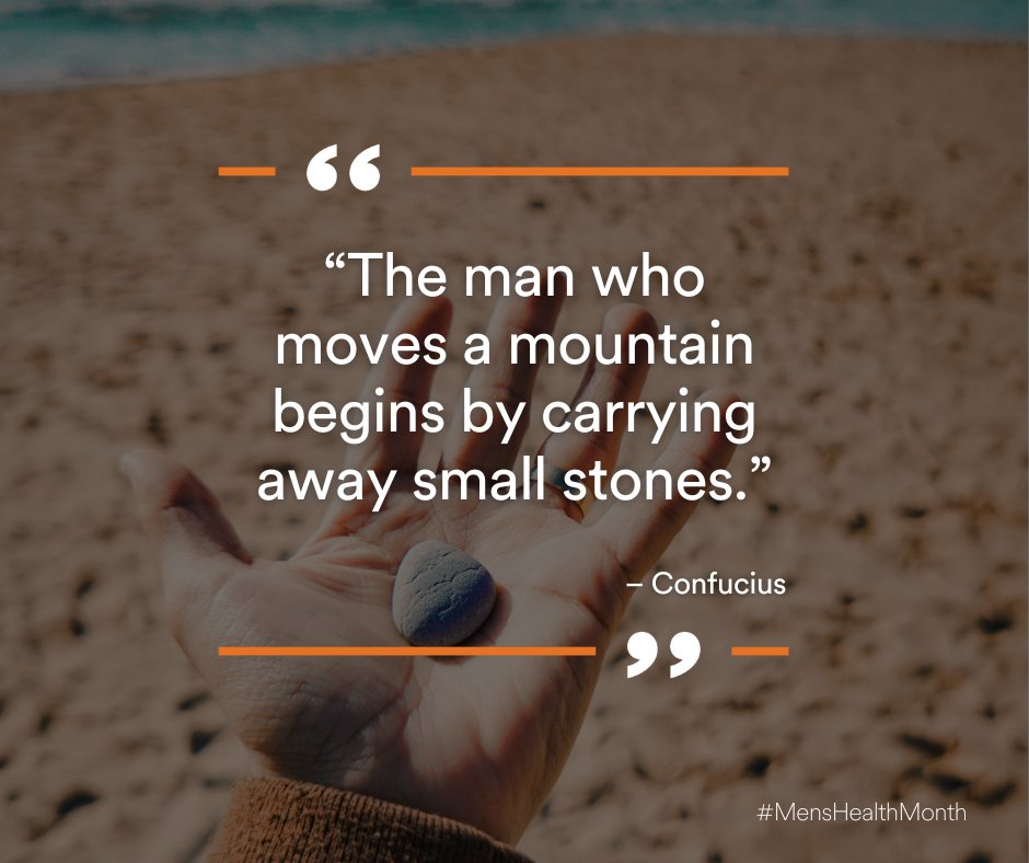 Today's 🌟 Monday Motivation 🌟 shines light on #MensHealthMonth and overcoming how difficult it can be to seek medical care. As Confucius said: "Men who moves a mountain begins by carrying away small stones."
Don't miss your annual physical: ow.ly/GA7W50Watr9.