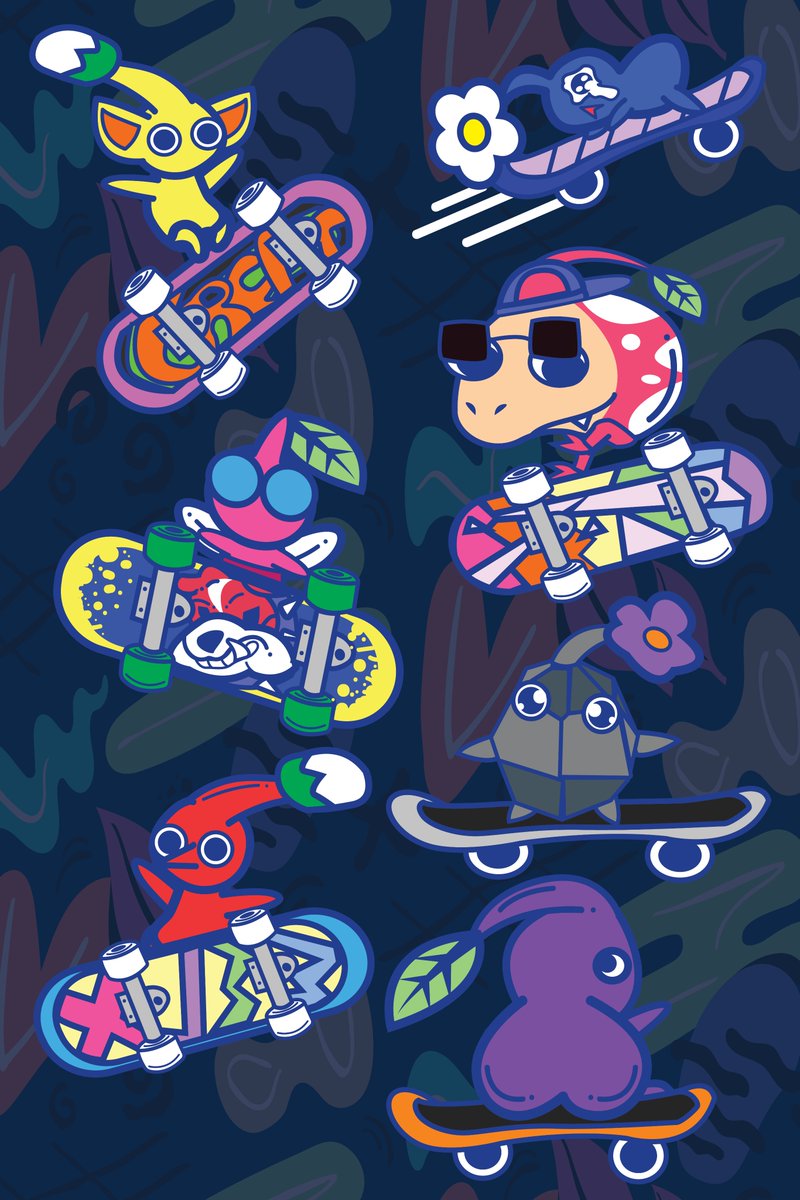 JingJiArt's tweet photo. stamp rally prize you can pick up at Too Many Games next week. I'm hosting a Pikmin themed one ~ https://t.co/9W9xI2Usjy