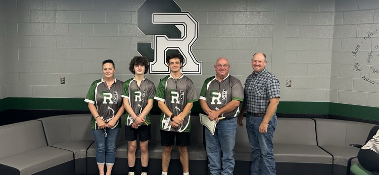 At tonight's school board meeting the board recognized the HS Archery Team and Coaches Buchanan and Burke for advancing to the National Shoot.  Thanks to Elijah Smart and Saxton Hite for representing the archery team at tonight's meeting. Great job, archers!