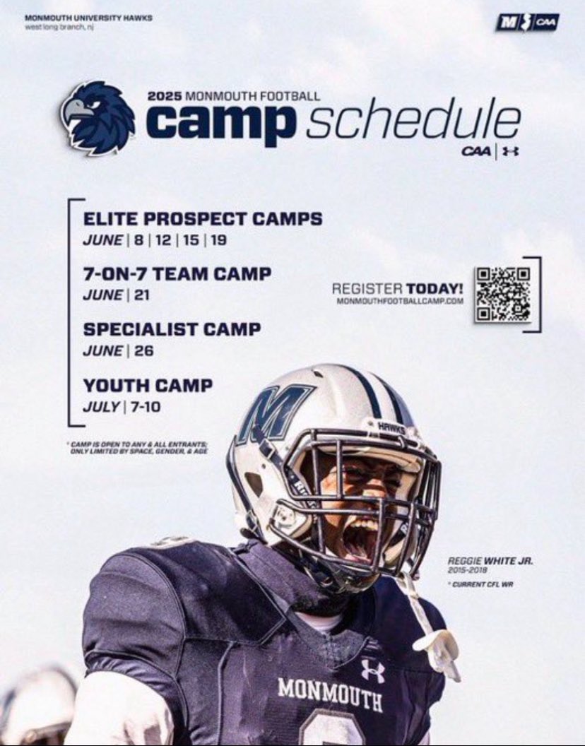 Makai Blackstone (@makaiblackstone) on Twitter photo Can’t wait to compete in Monmouth University camp this Thursday!! I’ll see y’all there coaches!! <a href="/ThaddRichards/">Thaddeus Richards</a> <a href="/Steinert_FB/">Steinert Football</a> <a href="/Coach_Ted3/">Teddie Martinez</a> <a href="/Coach_KCal/">Kevin Callahan Jr.</a> <a href="/MUHawksFB/">Monmouth Football</a> Can’t wait to compete in Monmouth University camp this Thursday!! I’ll see y’all there coaches!! <a href="/ThaddRichards/">Thaddeus Richards</a> <a href="/Steinert_FB/">Steinert Football</a> <a href="/Coach_Ted3/">Teddie Martinez</a> <a href="/Coach_KCal/">Kevin Callahan Jr.</a> <a href="/MUHawksFB/">Monmouth Football</a>