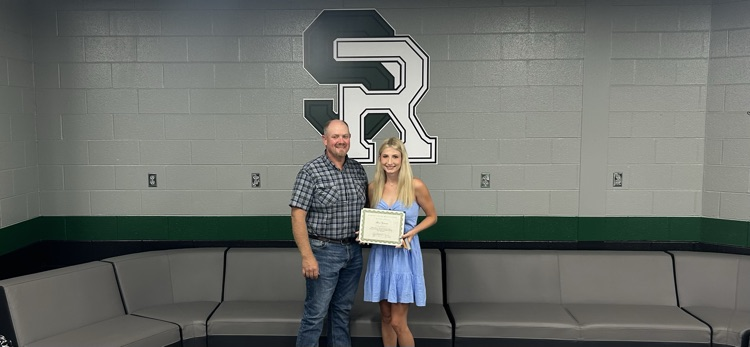 The SR school board recognized two ORVC Mental Attitude Award winners at tonight's meeting. Congrats to softball player Julia Hilton and track runner Alexa Yeomans. Alexa was also recognized for being a sectional champ and state qualifier in the 100M hurdles! We are proud of you!