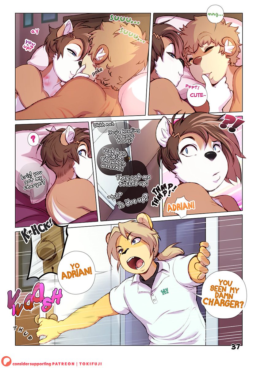 morning wood on full display