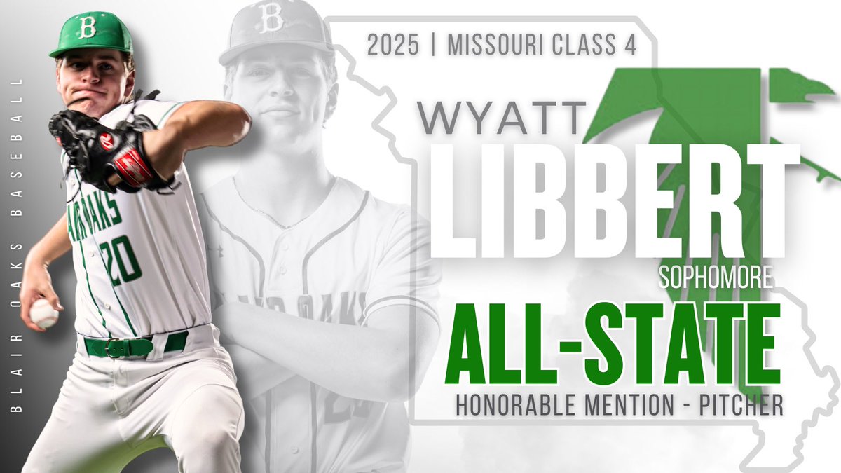 Blair Oaks Baseball (@bhsbaseball10) on Twitter photo Congratulations to <a href="/WyattLibbert/">Wyatt Libbert</a> on your 2025 Class 4 All-State Honors!
Honorable Mention - Pitcher Congratulations to <a href="/WyattLibbert/">Wyatt Libbert</a> on your 2025 Class 4 All-State Honors!
Honorable Mention - Pitcher