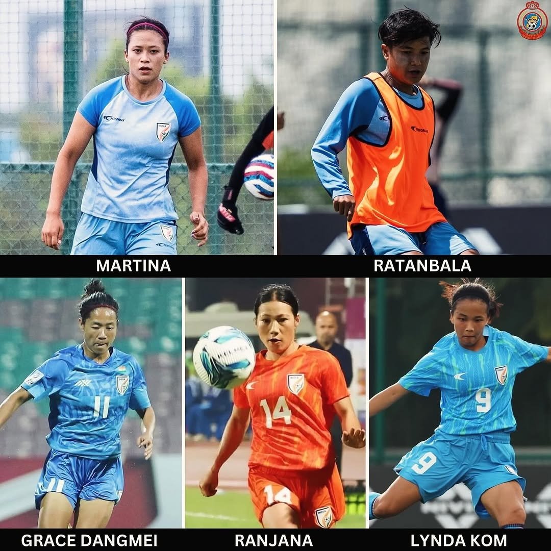 SeoyahhArmy's tweet photo. 10 Manipur female football players made it to the Indian Womens football squad for AFC Women's Asian Cup Qualifier #Manipur #football #India 
They will face #Mongolia #Timorleste #Iraq #Thailand from 23 June in Thailand https://t.co/5EnGtNOrVE