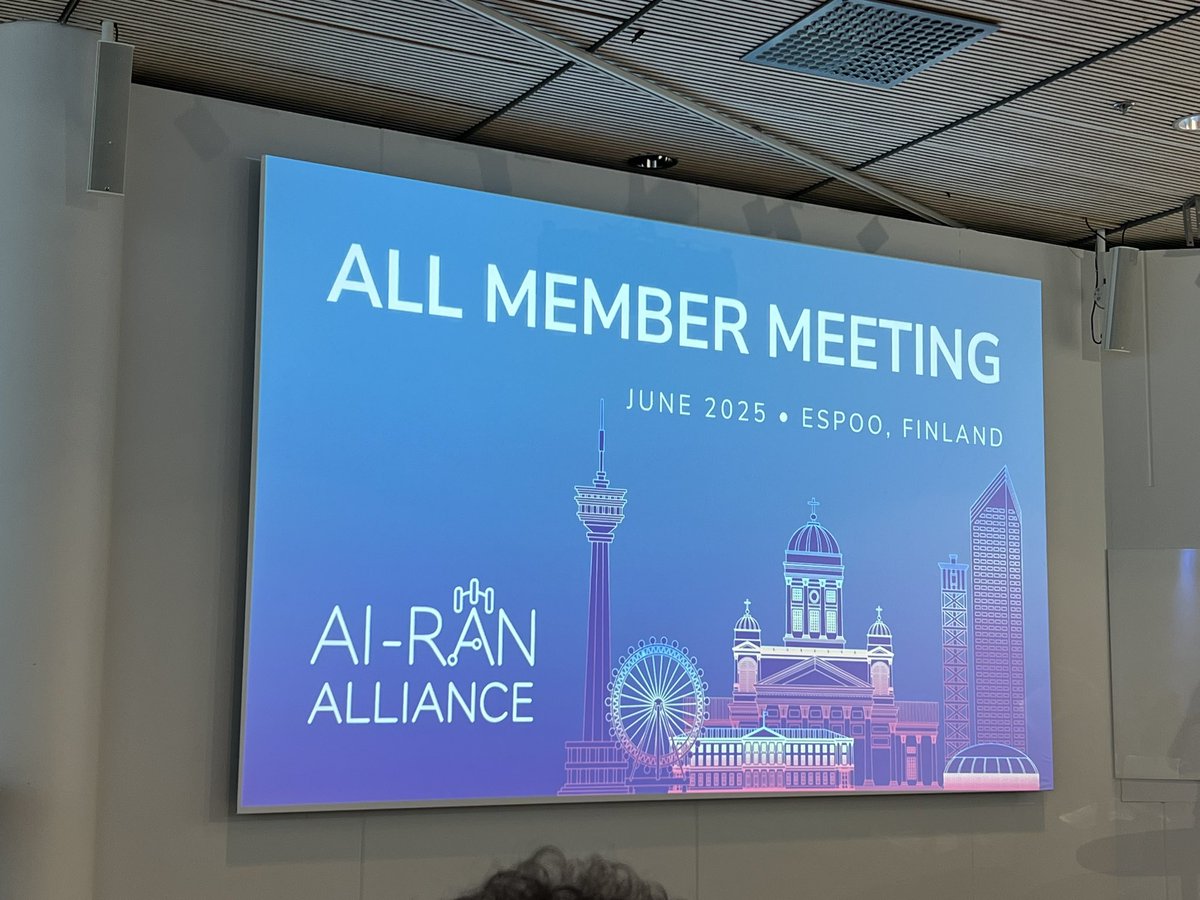 At the AI RAN Alliance in Helsinki today.