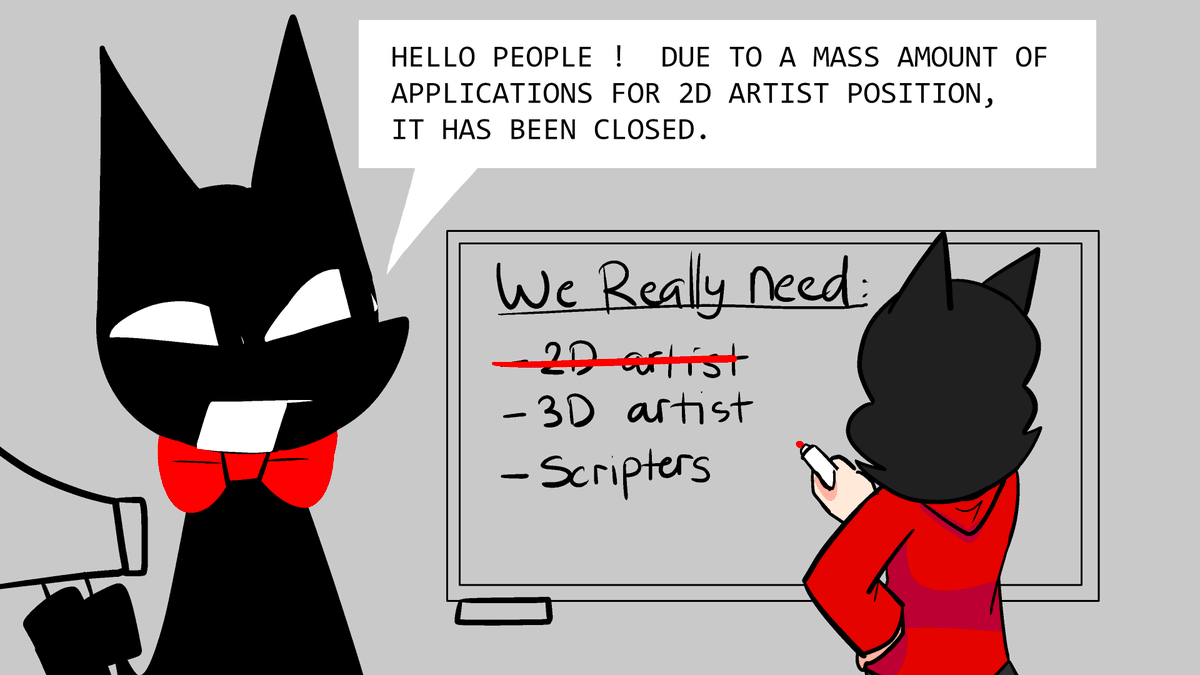 justsomedrawin's tweet image. HELLO EVERYONE! WE ARE STILL HIRING !! 
[more info below]

DISCLAIMER‼️This game is a passion project. Due to that status and us directors being minors, we won&apos;t be able to pay you unless we got massive donations, so don&apos;t expect any payment from this.

#ROBLOX #RobloxDev