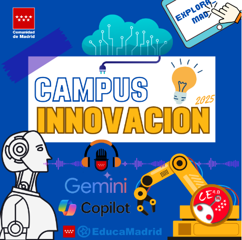 Ya está aquí el Campus de Innovación 2025. No dejeis de visitarlo, este año incluye una amplia oferta de formación de los dispositivos de #CodigoEscuela4_0_Madrid. Una estupenda oportunidad para formarse de cara al próximo curso.
innovacionyformacion.educa.madrid.org/node/903085