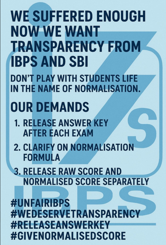#releaseanswerkey  #IBPSReforms2025 #rawscore #unfairibps #unfairsbi