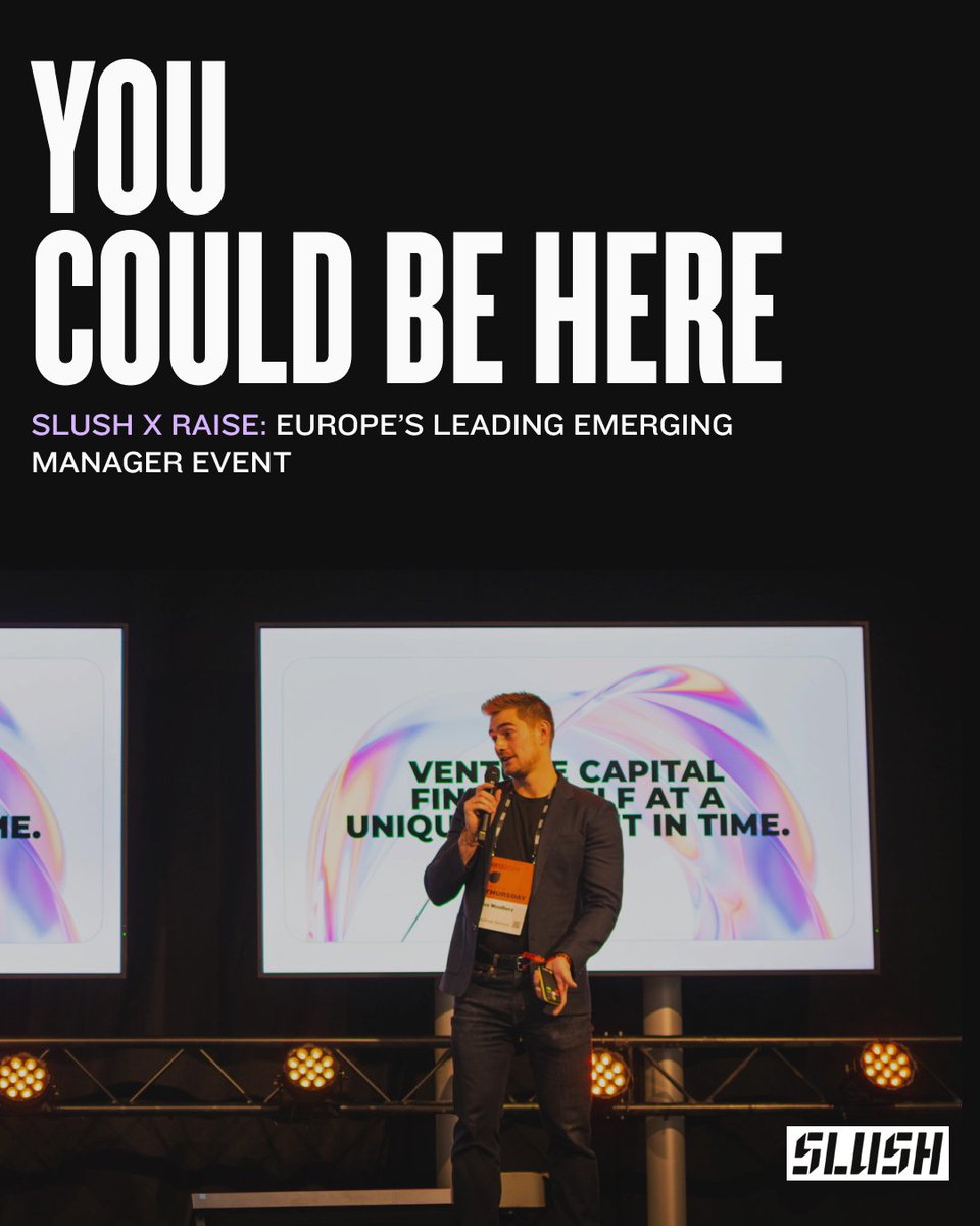 SlushHQ's tweet image. Founders and emerging managers, this November, we're hosting two epic competitions:
💚 Slush 100
€1M from @generalcatalyst and @CherryVentures on the line for the most ambitious early-stage startups.
Pre-register here: slush.typeform.com/prereg-slush100
🖤 Slush x RAISE, co-hosted with…