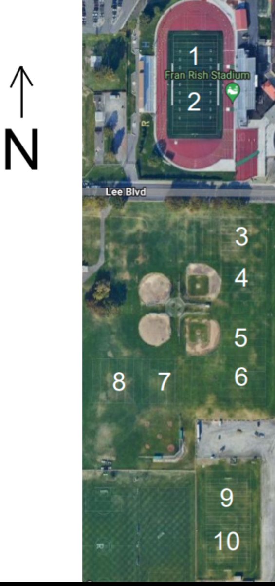 First Varsity scrimmage:
Tuesday, 9:00am Warmup
vs Southridge. 
Field 6 on grass fields next to Fran Rush.

White jerseys also on field 6 at 10:45am.