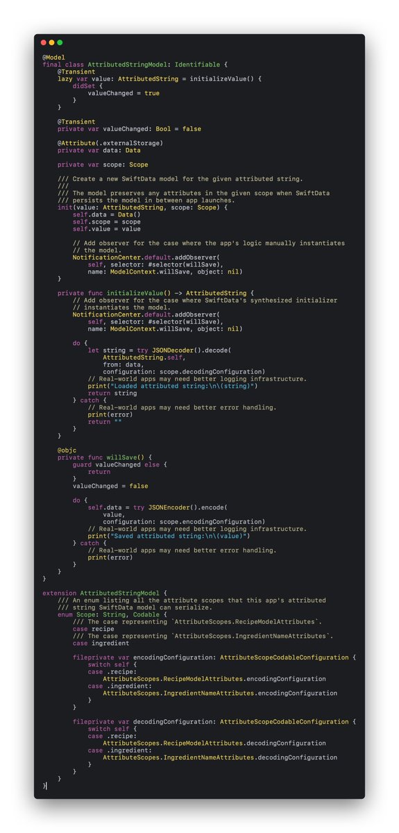 sayhellobryan's tweet image. Turns out this is NOT what I had in mind when Apple told us SwiftData supports attributed string