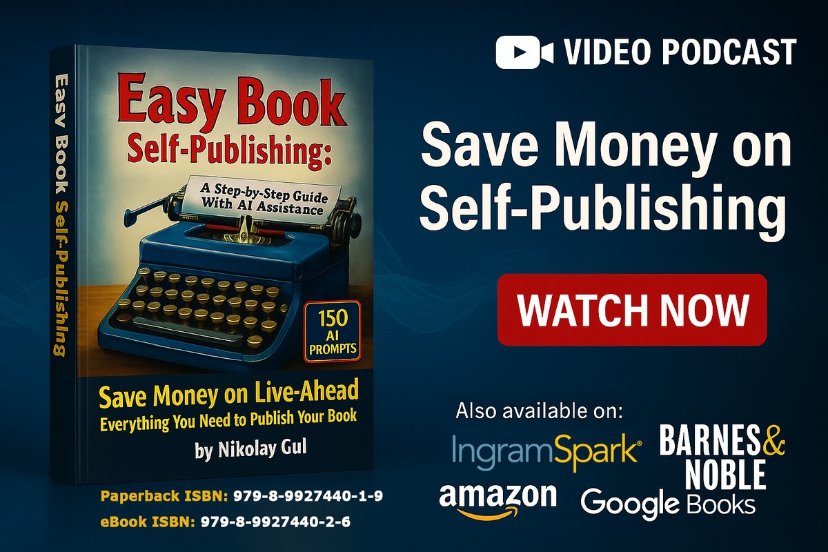 🎙️ NEW VIDEO PODCAST – LIVE NOW
 “Easy Book Self-Publishing” Book Review + Real Author Strategies
📺 Watch: youtu.be/pFWA8m4bsSc 
 What if self-publishing could be… actually easy?
In this new video podcast, I break down key insights from my book — and show how AI-powered