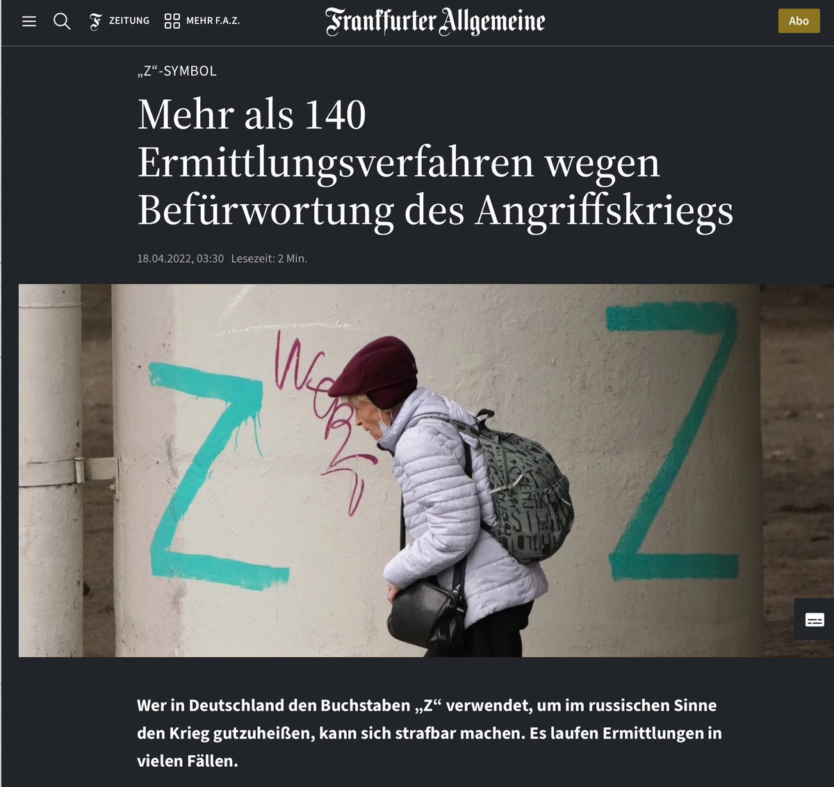 Es geht und ging hierbei um “rechtswidrige Unterstützung des völkerrechtswidrigen russischen Angriffskriegs”.

Ich wüsste ja nun schon gerne wie die deutsche Justiz einwandfrei “Angriffskrieg” definiert. Seit ein paar Tagen gibt es dazu nun eine gute Gelegenheit, diese Justiz auf
