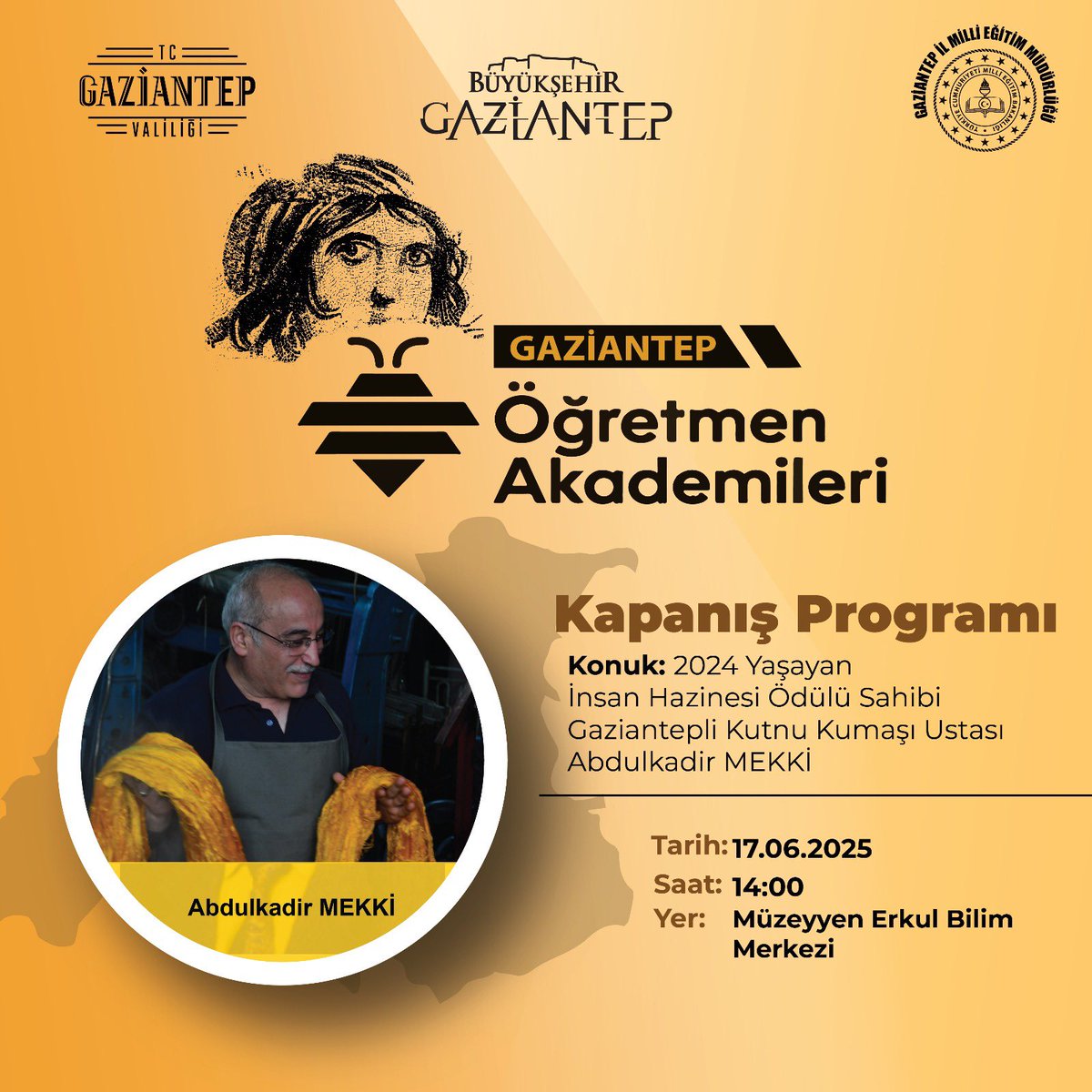 Gaziantep İl Millî Eğitim Müdürlüğü (@gaziantep_mem) on Twitter photo 📌GAZİANTEP ÖĞRETMEN AKADEMİLERİ KAPANIŞ PROGRAMI
Gaziantep Öğretmen Akademileri Kapanış Programı;📍Müzeyyen Erkul Gaziantep Bilim Merkezi ev sahipliği ile ⏳17 Haziran Salı günü (bugün), 🕑saat 14.00'te başlayacaktır.💌
<a href="/tcmeb/">Millî Eğitim Bakanlığı</a> <a href="/Yusuf__Tekin/">Yusuf Tekin</a> <a href="/farukyelkenci/">Ömer Faruk Yelkenci</a> <a href="/kemalcebervali/">Kemal Çeber</a> 📌GAZİANTEP ÖĞRETMEN AKADEMİLERİ KAPANIŞ PROGRAMI
Gaziantep Öğretmen Akademileri Kapanış Programı;📍Müzeyyen Erkul Gaziantep Bilim Merkezi ev sahipliği ile ⏳17 Haziran Salı günü (bugün), 🕑saat 14.00'te başlayacaktır.💌
<a href="/tcmeb/">Millî Eğitim Bakanlığı</a> <a href="/Yusuf__Tekin/">Yusuf Tekin</a> <a href="/farukyelkenci/">Ömer Faruk Yelkenci</a> <a href="/kemalcebervali/">Kemal Çeber</a>