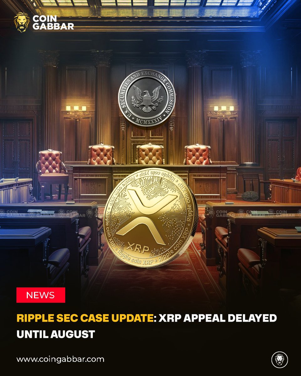 BREAKING: Ripple vs SEC — Appeal Postponed⚖️

The much-anticipated XRP appeal is now pushed to August. Regulatory clarity still on hold, but the crypto community remains watchful. 📅👀

📍Stay tuned, Visit Website -  coingabbar.com

#CoinGabbar #news #RipplevsSEC #XRP