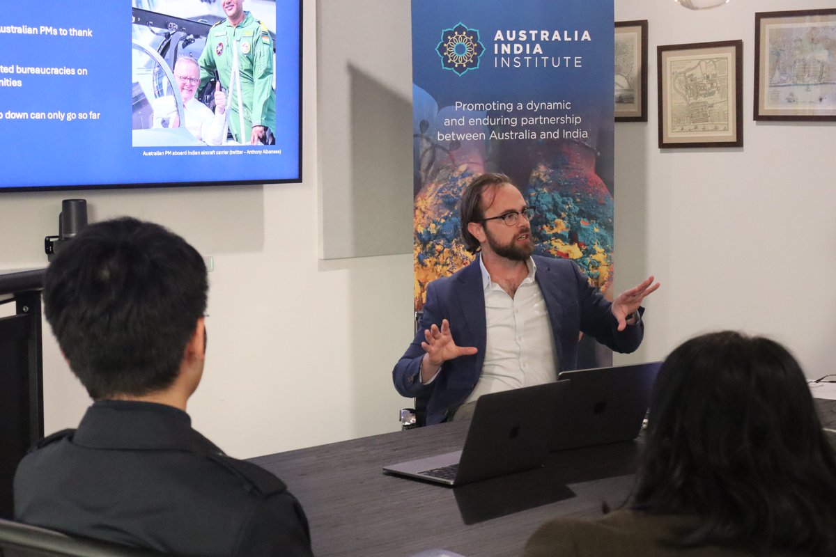 Australia India Institute (@aiinstitute) on Twitter photo The Institute's Research Fellow <a href="/Kim_HDarragh/">Kim Heriot-Darragh</a> delivered an address on ‘From Motion to Momentum: The Next 10 Years of the Defence Relationship’ for our June Insight Series.
Kim discussed the Institute’s recent landmark research report, ‘Building a Resilient Australia India The Institute's Research Fellow <a href="/Kim_HDarragh/">Kim Heriot-Darragh</a> delivered an address on ‘From Motion to Momentum: The Next 10 Years of the Defence Relationship’ for our June Insight Series.
Kim discussed the Institute’s recent landmark research report, ‘Building a Resilient Australia India